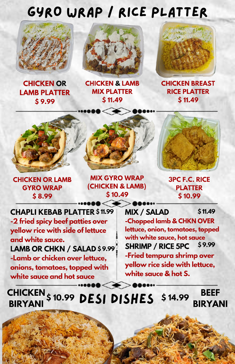 Menu Sara's Halal Burgers & Nyc Gyro-1