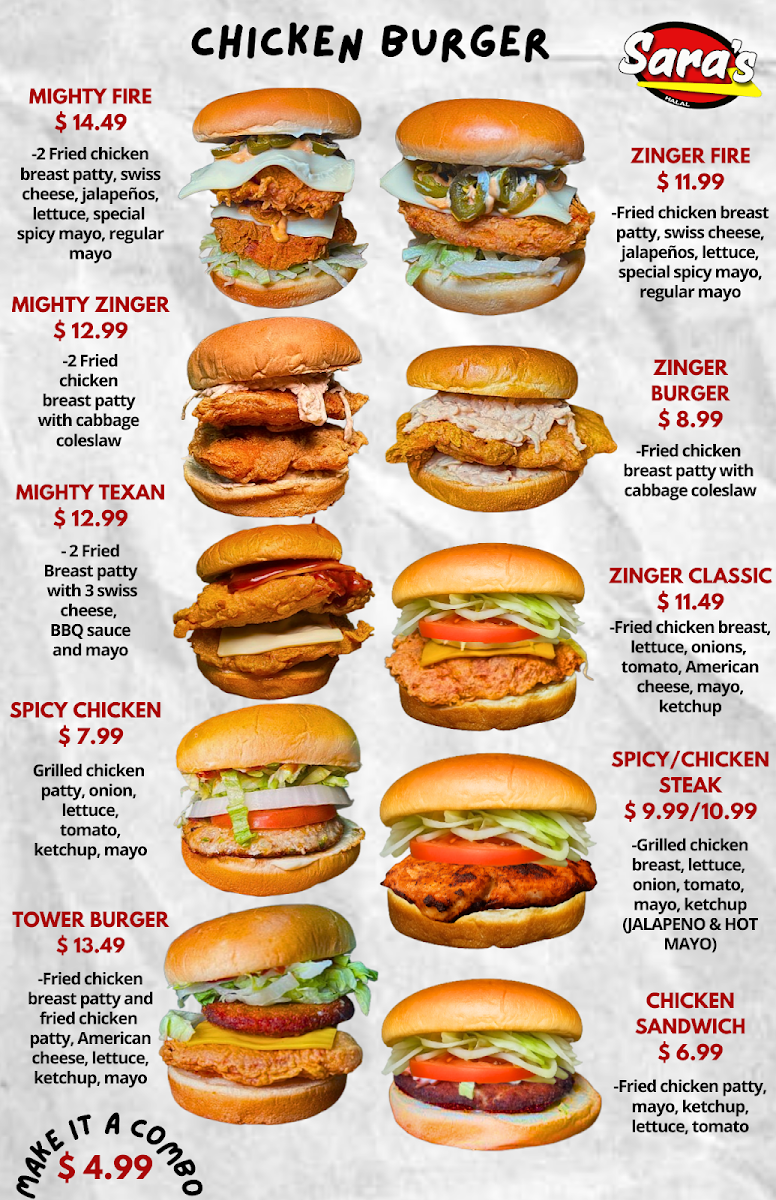 Menu Sara's Halal Burgers & Nyc Gyro-3